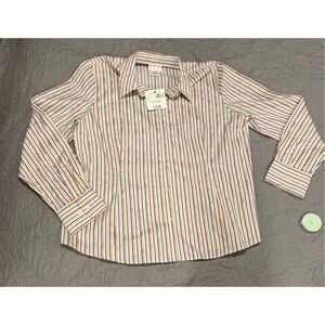 George Women’s XL 16/18 Striped Shirt Button Down New